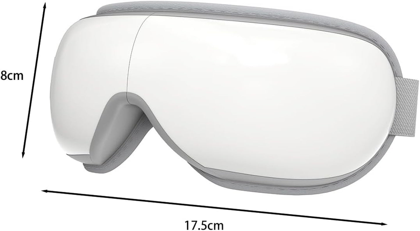 Masseur Oculaire Chauffant Bluetooth avec Musique - Idéal pour un Sommeil Réparateur et Soulagement de la Fatigue Oculaire, Parfait Cadeau de Noël!