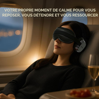 HubiCare Masque Relaxant pour les Yeux - Annulation du Bruit, Thérapie de Chaleur et Musique Bluetooth pour une Détente Ultime