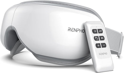 Eyeris 1 - Masseur Oculaire Avec Télécommande Et Chaleur, Vibration Et Musique Bluetooth, Masque Massage Yeux Pour Le Sommeil, Les Yeux Secs, Cadeaux Pour Femme Et Homme | 2 Intensités De Massage, Appareil De Massage Oculaire Chauffant Pour Soulager La Fatigue Oculaire Et Les Tension De La Tête