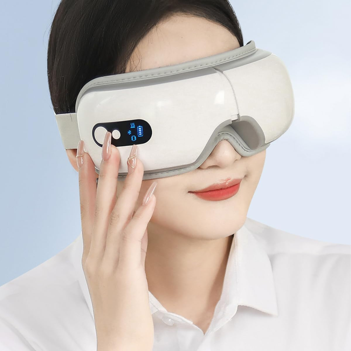 Masseur Oculaire Chauffant Bluetooth avec Musique - Idéal pour un Sommeil Réparateur et Soulagement de la Fatigue Oculaire, Parfait Cadeau de Noël!