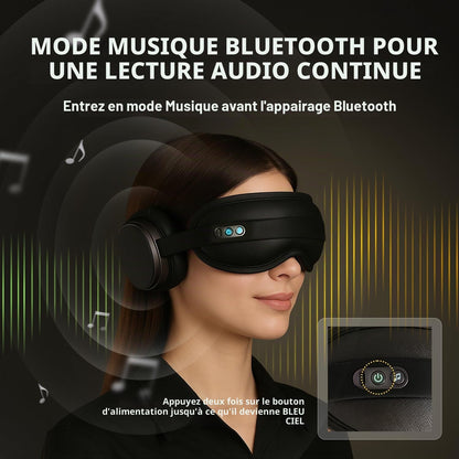 HubiCare Masque Relaxant pour les Yeux - Annulation du Bruit, Thérapie de Chaleur et Musique Bluetooth pour une Détente Ultime
