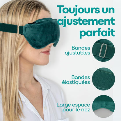 Découvrez le Masque Chauffant et Rafraîchissant 2 en 1 pour Yeux - Soulagement Instantané des Yeux Secs, Gonflés et Fatigués avec Technologie HydroBead