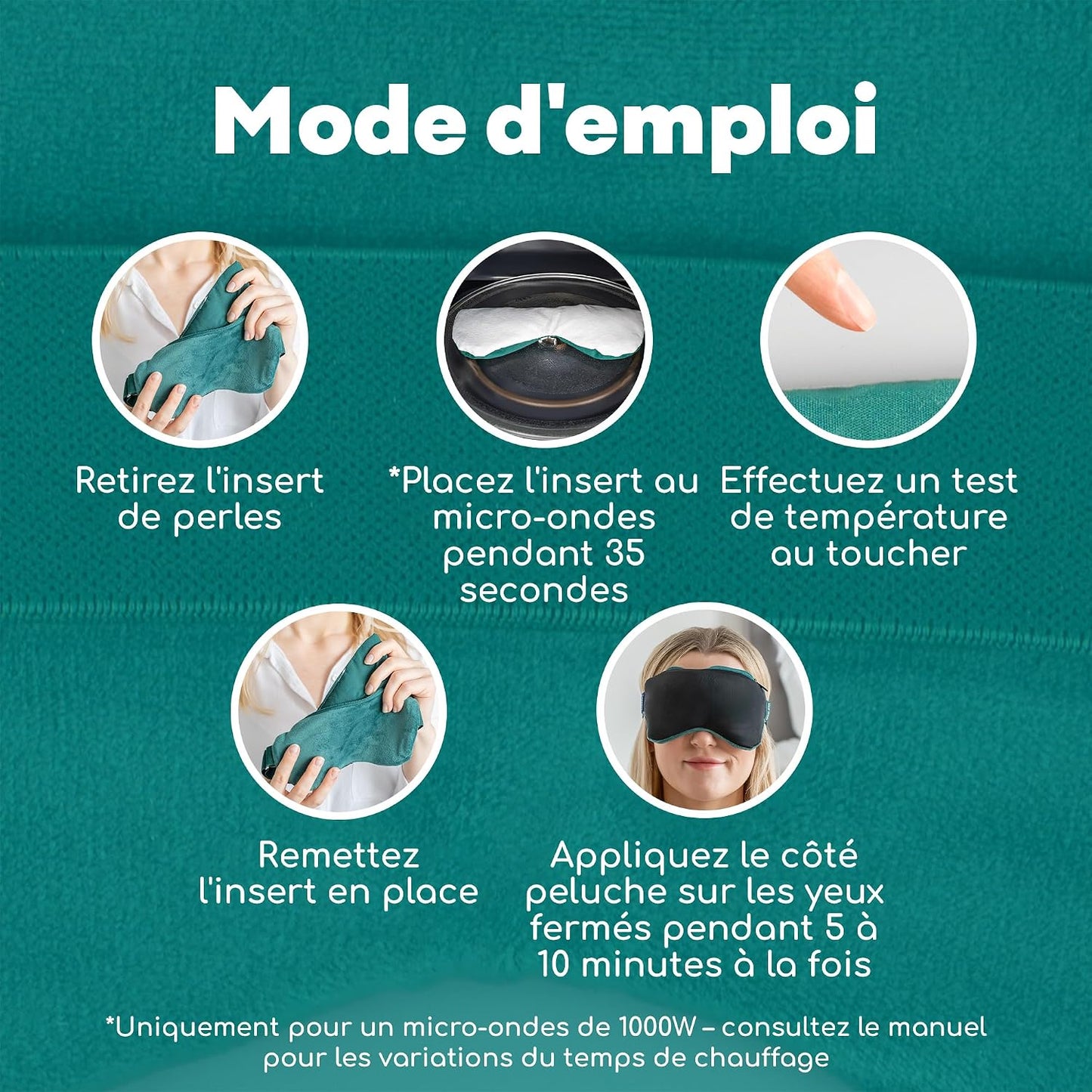 Découvrez le Masque Chauffant et Rafraîchissant 2 en 1 pour Yeux - Soulagement Instantané des Yeux Secs, Gonflés et Fatigués avec Technologie HydroBead